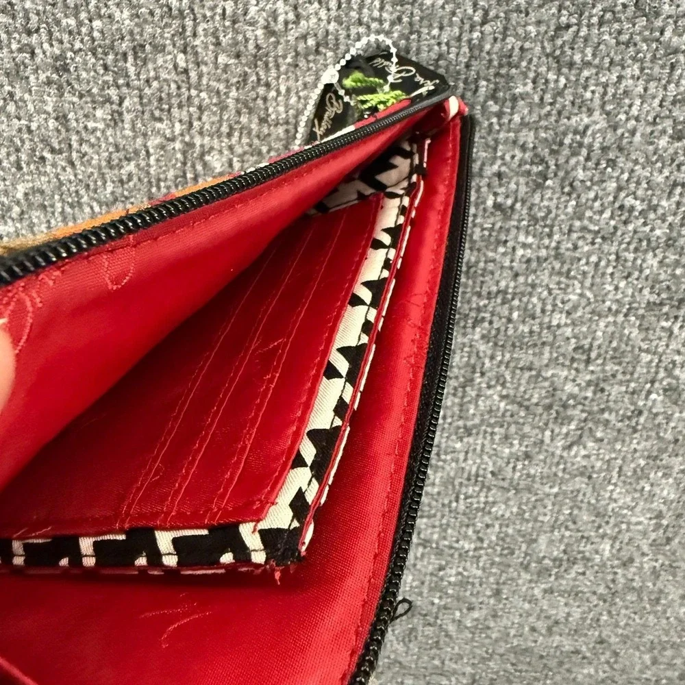 Vera Bradley Wristlet Wallet Red Bittersweet Floral Quilted‎ Card Holder Hippie - Picture 5 of 9